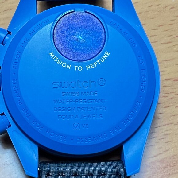Authentic OMEGA X SWATCH Bioceramic MoonSwatch Mission to Neptune Blue Unisex - Picture 13 of 13